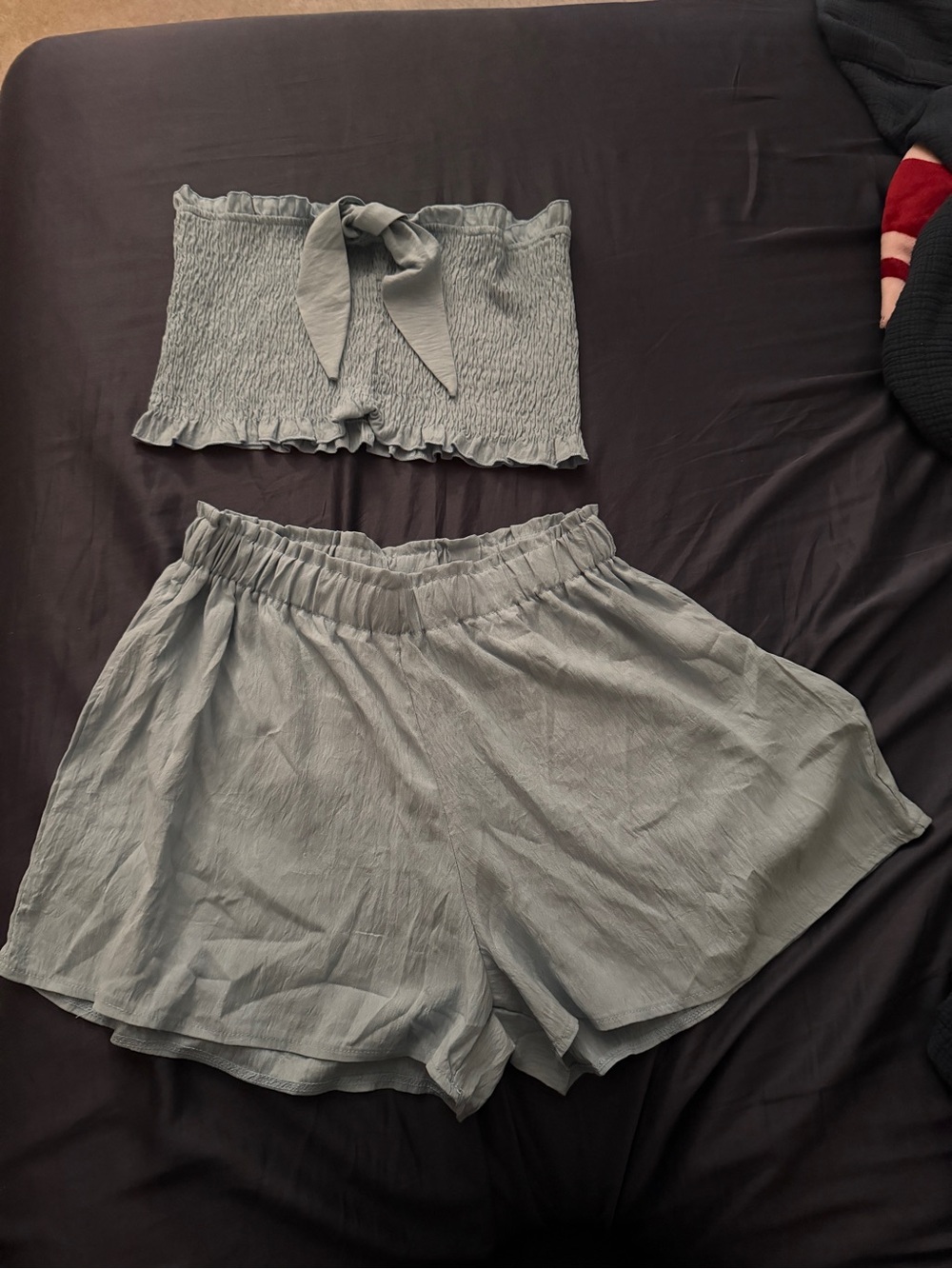 Women's Light blue Elastic Waist Shorts - Casual Summer Style